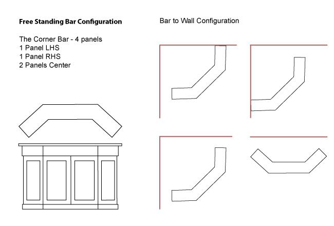 The Corner Bar - 4 Panels