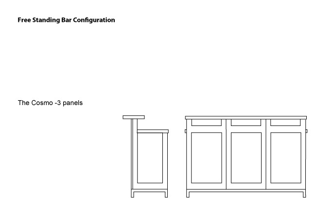 The Corner Bar - 3 Panels